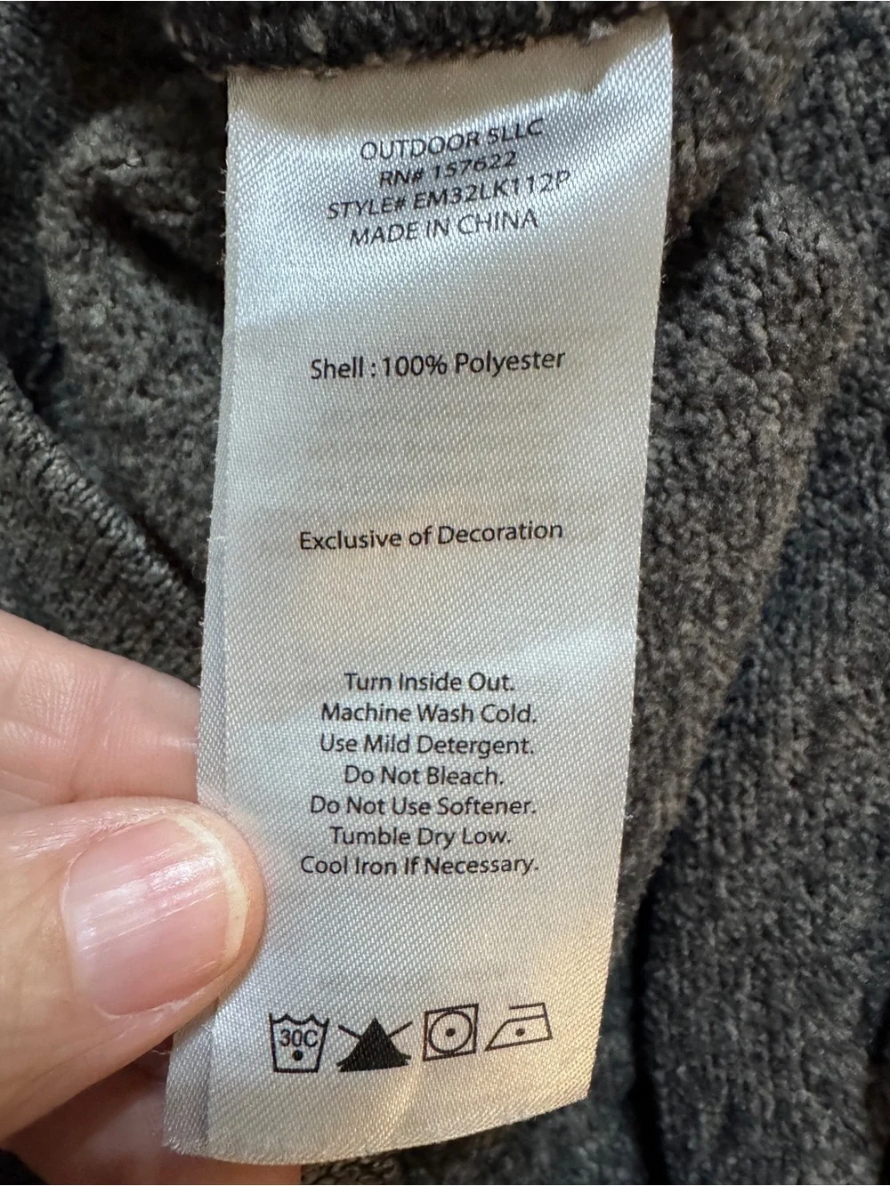 Eddie Bauer Mens Quarter Zip Fleece Pullover Sweater Gray Heather Size XXL